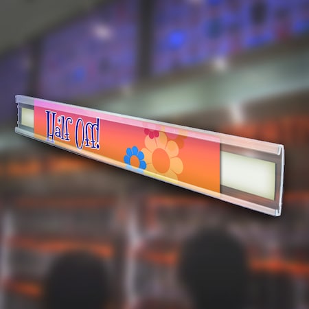 Azar Displays 1" H Clear C-Channel. 6-Foot Length, PK10 600058